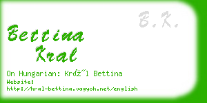 bettina kral business card